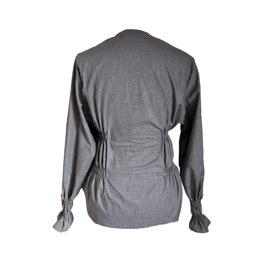 STUDIO SAMPLE: Shirring asymmetric top