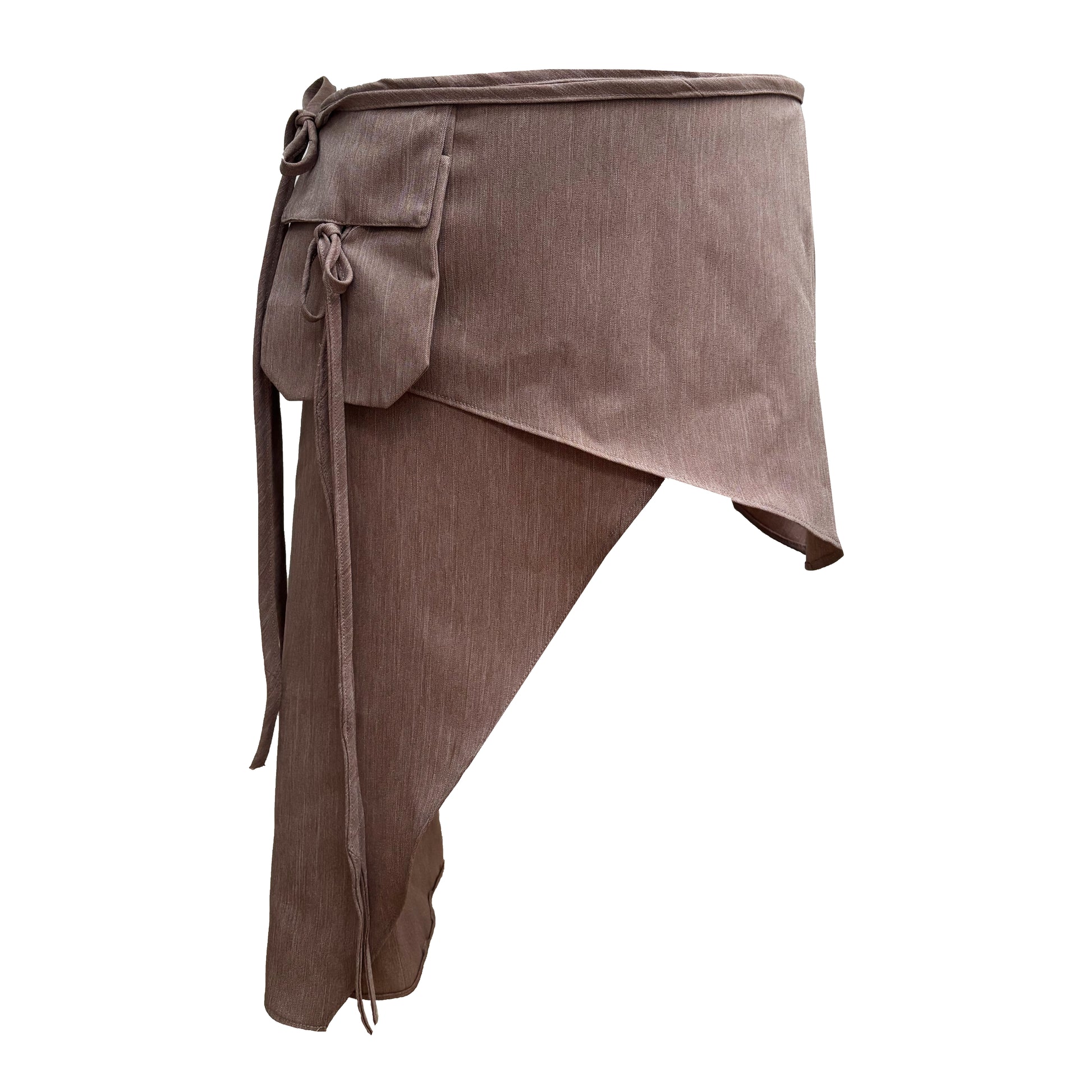 STUDIO SAMPLE 02: Asymmetric pocket layer skirt in beige