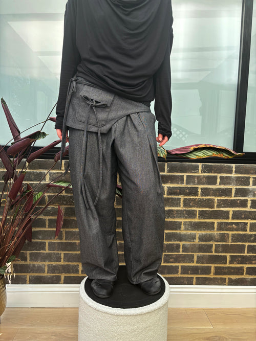 Aya Kaya Trousers Set in Denim