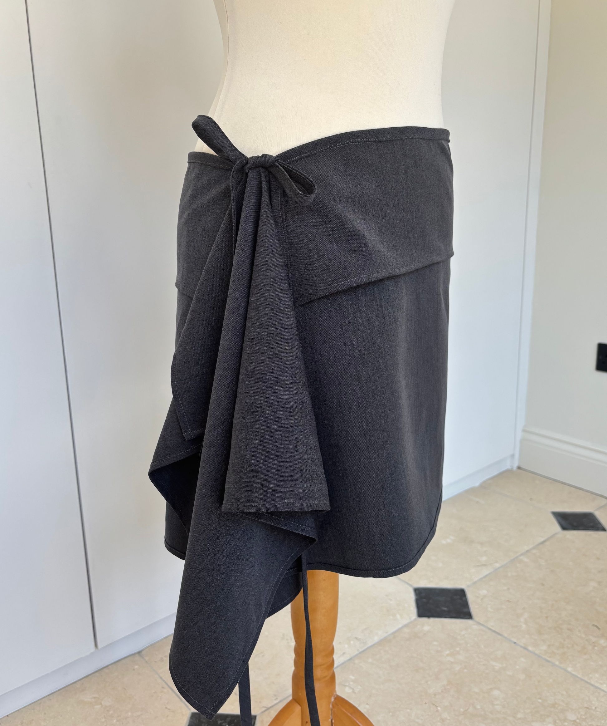 STUDIO SAMPLE S/S Layers: Grey Drape Layer Skirt